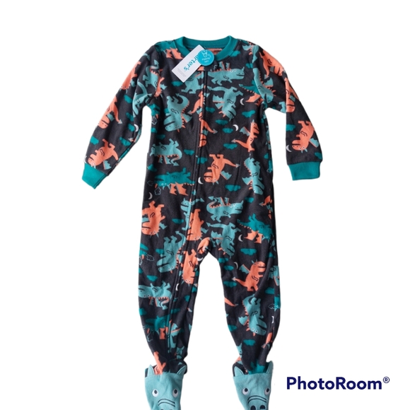 $3/20 New Carter Dino Footie Pajamas-Boys - Picture 1 of 7